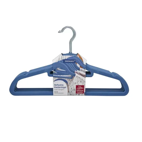 Ideenwelt Cintre rembourré Bleu Marine Lot de 10