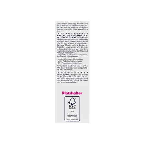 Isana Med Anti-Acne Cream Ultra Sensitive 50 ml