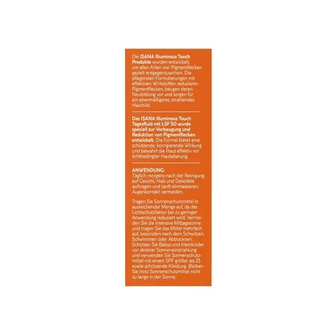 Isana Illuminous Touch Anti-Spot SPF 50 Day Cream 30 ml