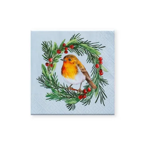 Serviettes Alouette Christmas Bird, paquet de 20