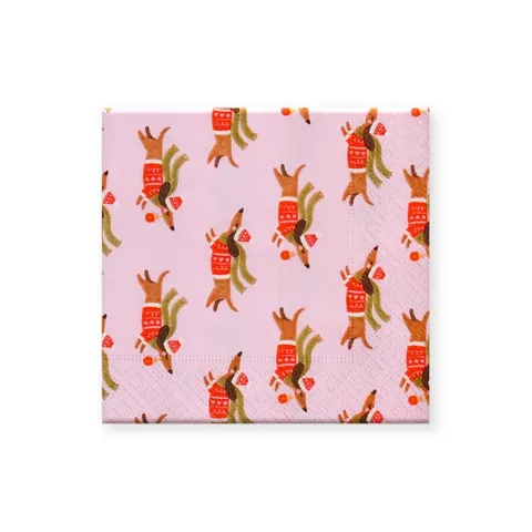 Alouette New Year Napkin Badger Dog 20-pack