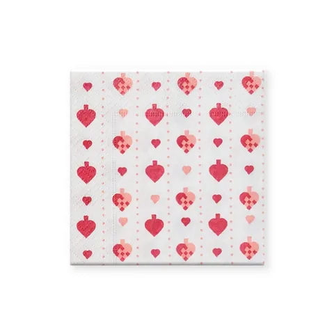 Serviettes Alouette Nouvel An Noël Cœur paquet de 20