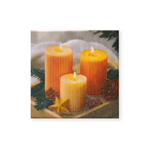 Alouette Napkin Christmas Candles 20-pack
