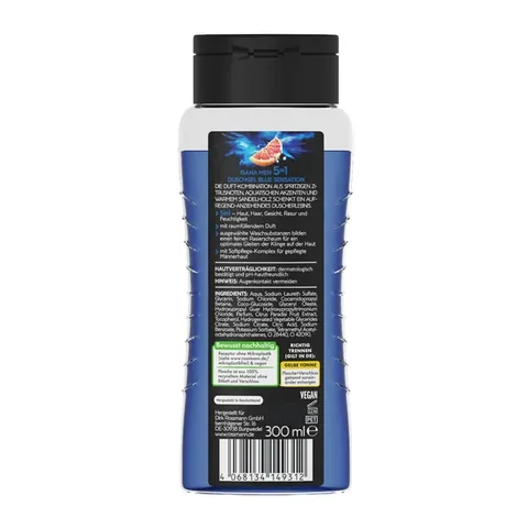 Isana Men Shower Gel 5in1 Blue Sensation 300 ml