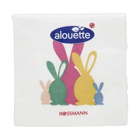 Alouette Spring Cocktail Serviette 26 Famille de Lapins Paquet de 20