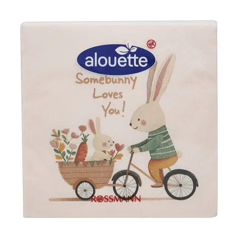 Serviettes de cocktail Alouette Spring 26 Lapins paquet de 20