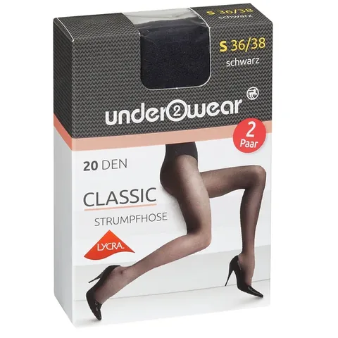 Underwear Collant Lycra 20 den Noir Taille 36-38