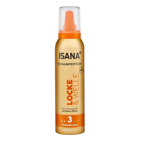 Isana Mousse Coiffante Cheveux Bouclés et Ondulés Efficace Jusqu'à 48 Heures 150 ml