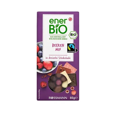 Enerbio Chocolat Bio Baies Mélangées 85 g