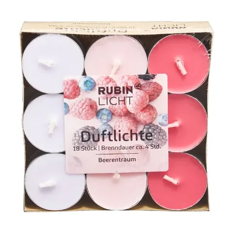Rubinlicht Tealight Scented Fruit Dream 18-pack