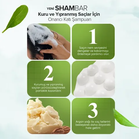 URAW Shambar Moisturizing and Nourishing Solid Shampoo for Dry Hair