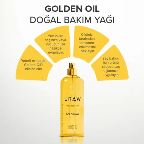 URAW Golden Oil Herbal Oil Complex – Intensive Moisture and Care for Skin and Hair