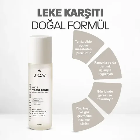 URAW Rice Yeast Tonic - Whitening, Brightening and Anti-Spot Skin Tonic