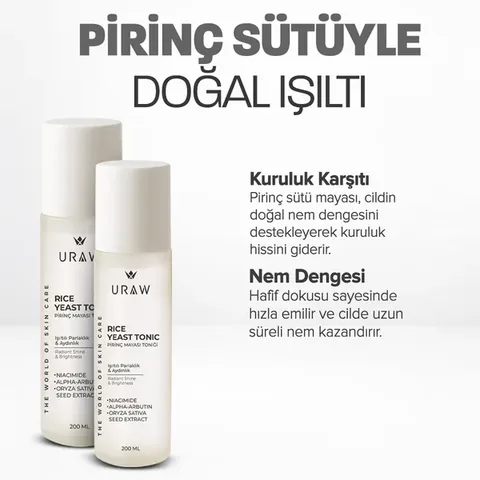 URAW Rice Yeast Tonic - Whitening, Brightening and Anti-Spot Skin Tonic