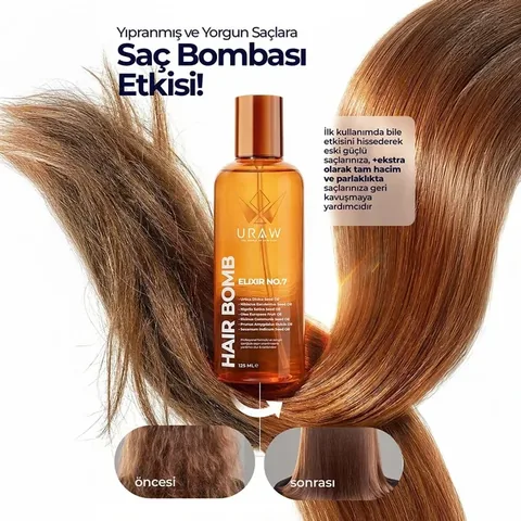 URAW Hair Bomb - Restructuring and Nourishing Hair Care Oil