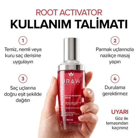 URAW Hair Thickening Serum | Root Activator 100 ML | Formula to Help Strengthen Hair Roots