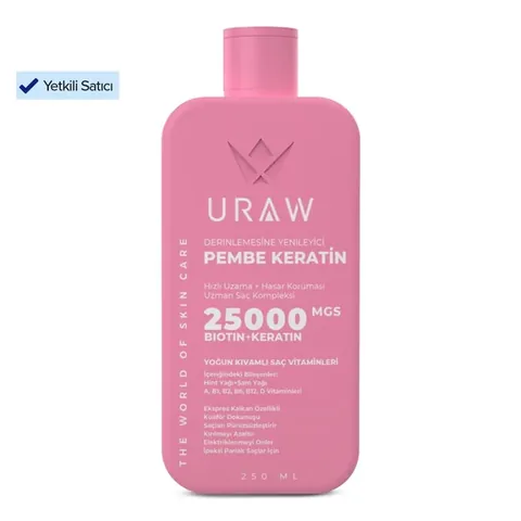 Маска URAW Pink Keratin (Увлажняющая и восстанавливающая маска для ухода за волосами)