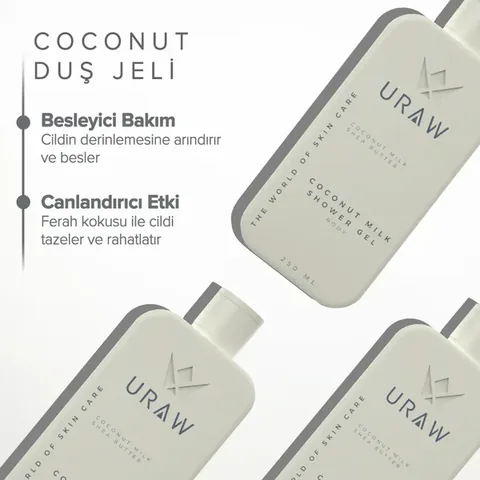 URAW Coconut Shower Gel (Deep Purifying and Revitalizing Shower Gel)