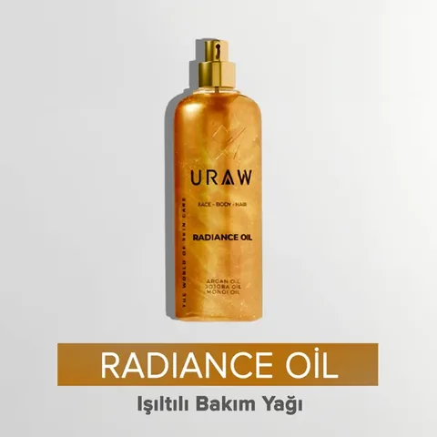 URAW Radiance Oil - Intensive Moisture, Shine and Radiance Providing Hair and Body Oil