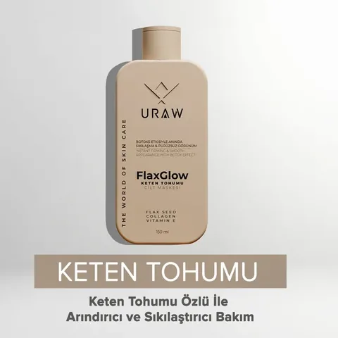 URAW Flaxseed Gold Mask | Firming and Purifying Peel-Off Skin Care Mask 150 ML
