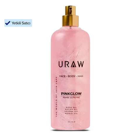 URAW Pink Glow Pink Shimmering Oil | Multi-Purpose Care Oil for Face, Body and Hair