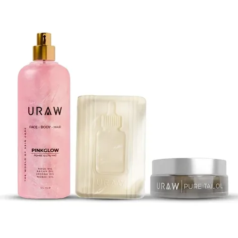 URAW 3-Pack Care for Skin Cleansing, Moisture Support, and Natural Radiance