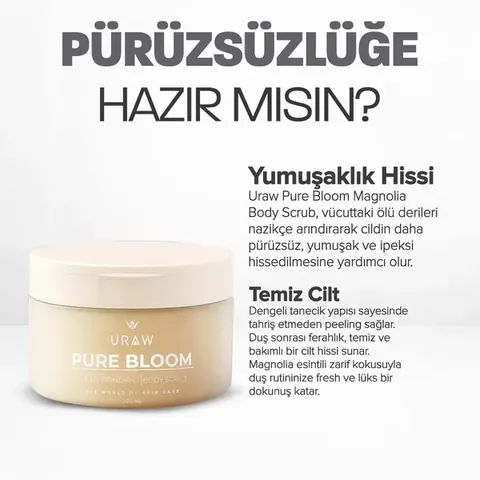URAW Pure Bloom Magnolia – Purifying Body Scrub