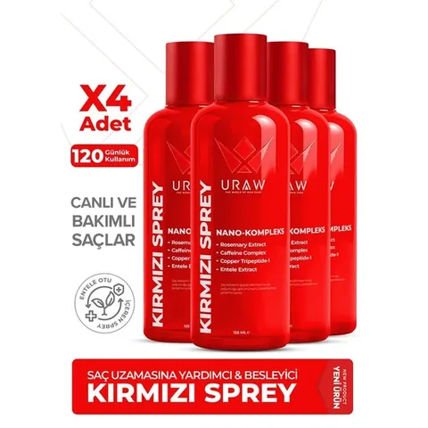 URAW Entele Red Spray 4-pack (Carry Shampoo Gift)
