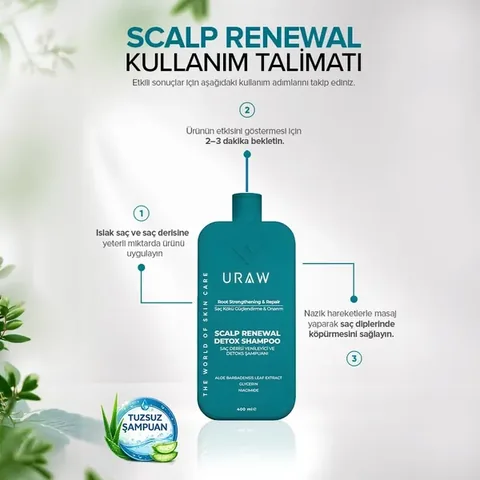 URAW Scalp Renewing & Balancing Purifying Detox Shampoo