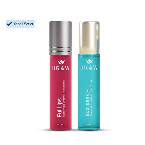 URAW Eye and Lip Care Set | Refreshing Ice Serum and Plumping Lip Care