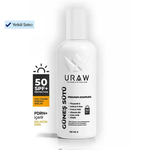 URAW Sun Milk Spray 50 SPF+ Pore Tightening and Anti-Blemish (PDRN+ Content Premium Care)