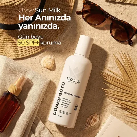 URAW Sun Milk Spray 50 SPF+ Pore Tightening and Anti-Blemish (PDRN+ Content Premium Care)