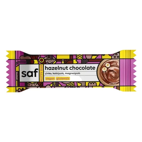 Saf Nutrition قضيب نيوتي بالبندق والشوكولاتة 40 جرام
