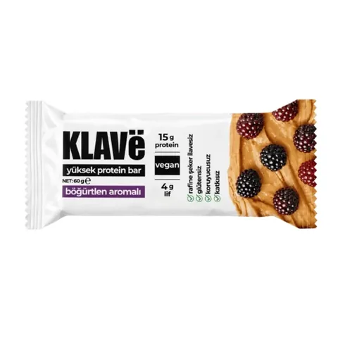 KLAVE Blackberry Flavored Protein Bar 60g