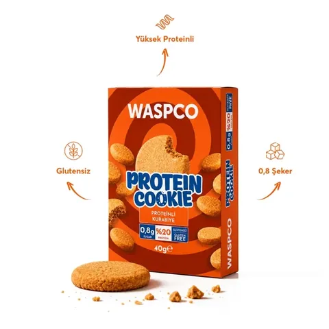 WASPCO Protein Gluten-Free Plain Cookie 40g
