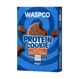 Waspco بروتين كوكيز الكاكاو الخالي من الغلوتين 40g