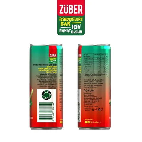 ZÜBER Ice Tea Watermelon & Mint Flavored 250ml
