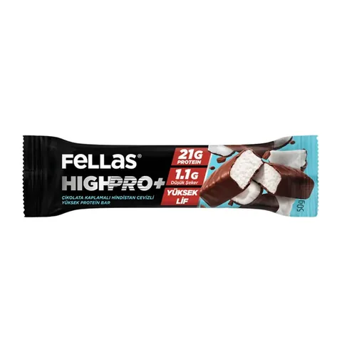 FELLAS Chocolate Coated HighPro Protein Bar Coconut 50g