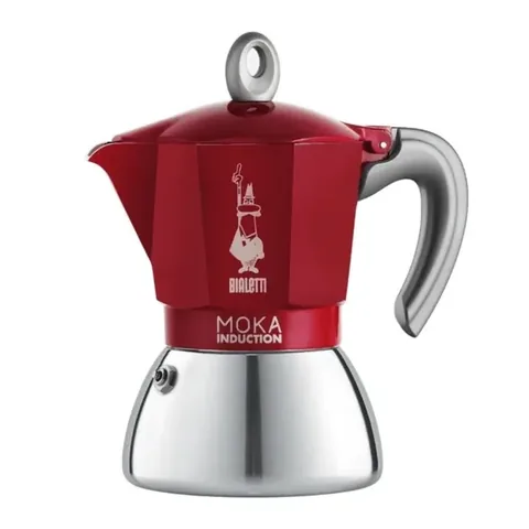 Bialetti Induction Moka Pot Red 2 Cup