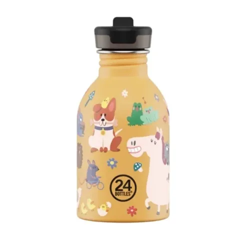 24BOTTLES Kids Bottle Farm Friends Pipette Stainless Steel Children's Water Bottle 250ml