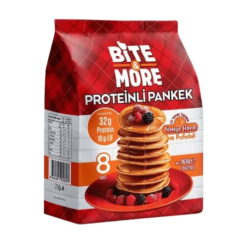 Bite&More بان كيك البروتين للفطور 8 قطع 168g