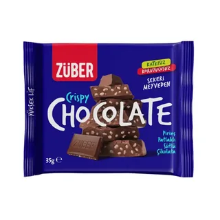 Zuber ZÜBER Chocolat au Lait avec Riz Soufflé 35g