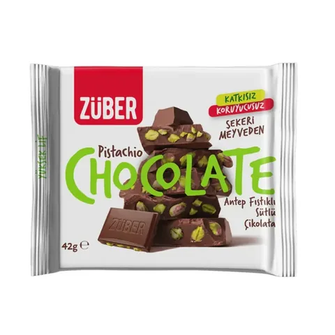 Zuber Pistachio Milk Chocolate 42g