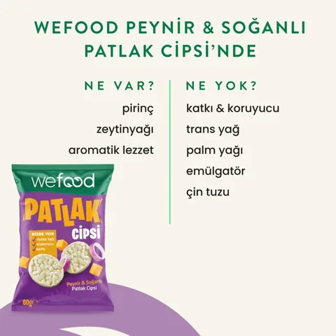 WEFOOD Cheese & Onion Popped Chips 60g