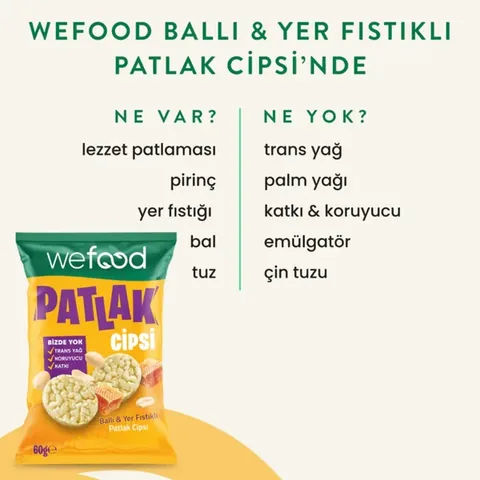 WEFOOD Honey & Peanut Pop Chips 60g