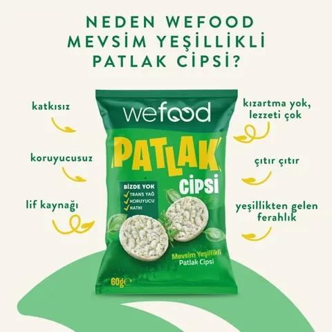 WEFOOD Seasonal Greens Popped Chips 60g