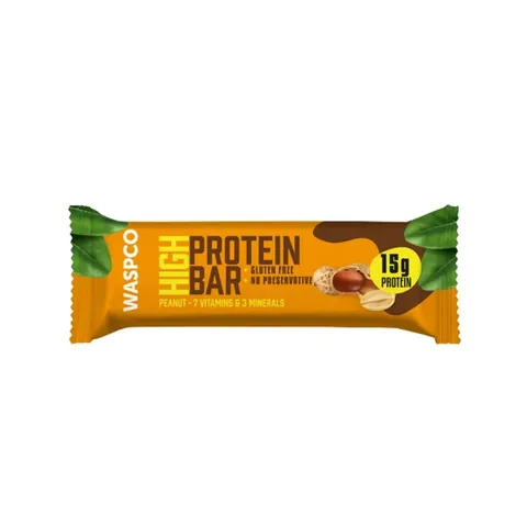 Waspco قضيب بروتين عالي بالفول السوداني والكاكاو 50 جرام