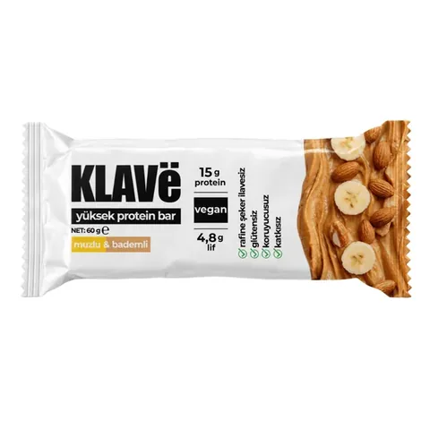 Klave لوح بنكهة الموز واللوز 60 جرام