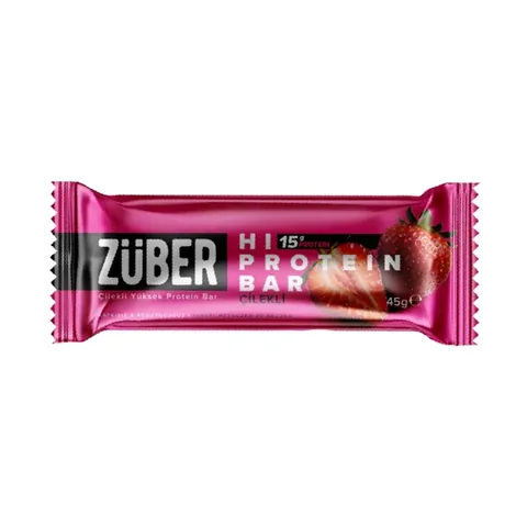 Zuber Strawberry Hi Protein Bar 45g