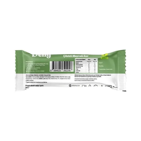 DELLY Chocolate Coated Matcha Strawberry Fruit Bar 35g